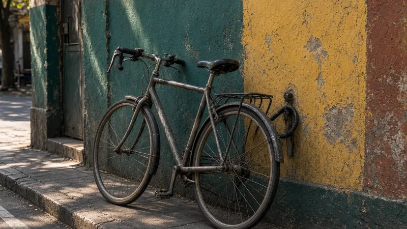 Bicicleta urbana lista para pedalea