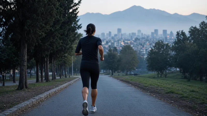 Persona corriendo en un camino al aire libre