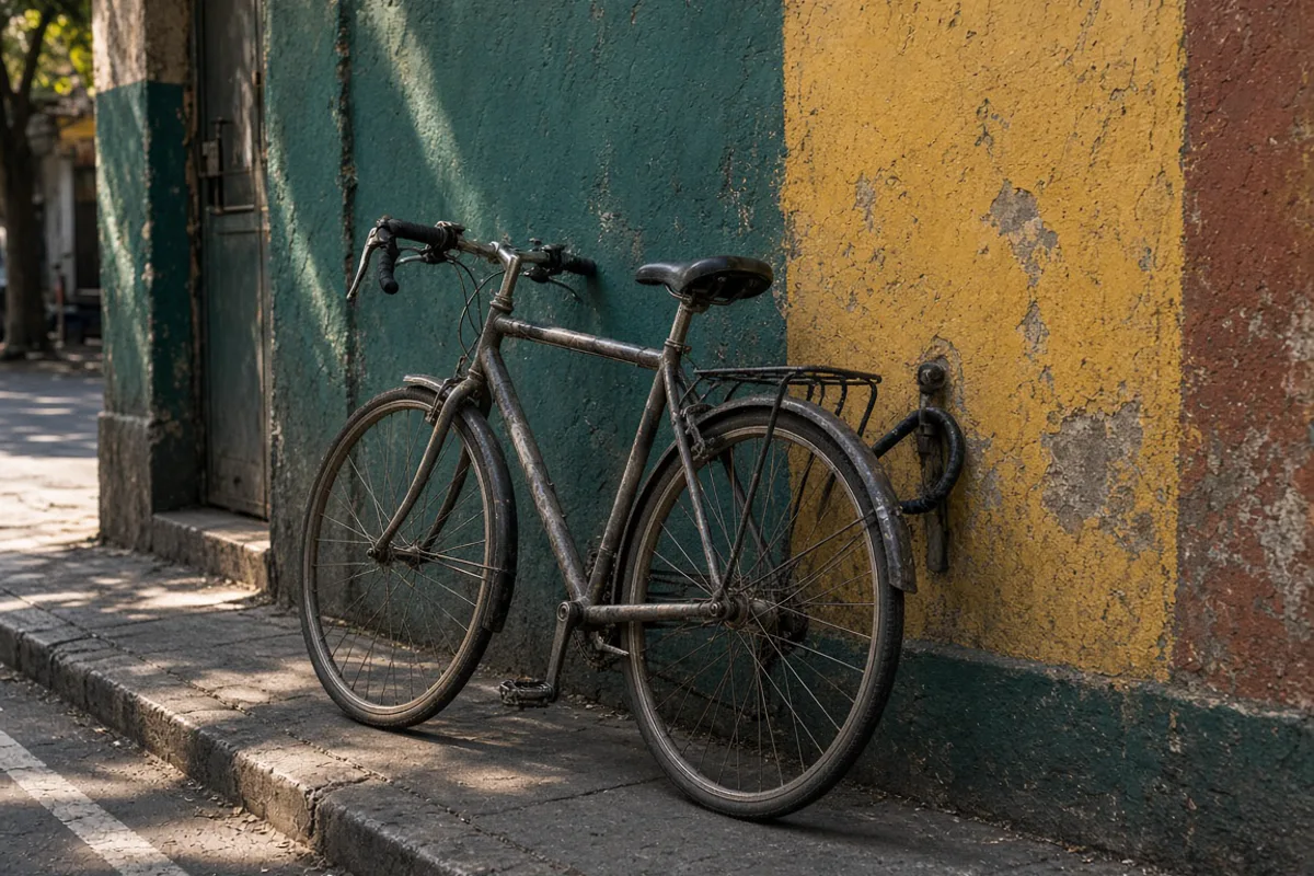 Bicicleta urbana lista para pedalea