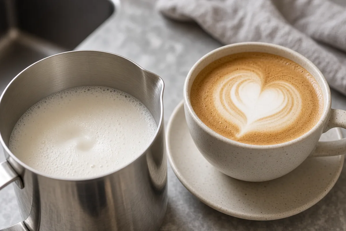 Capuchino con espuma cremosa