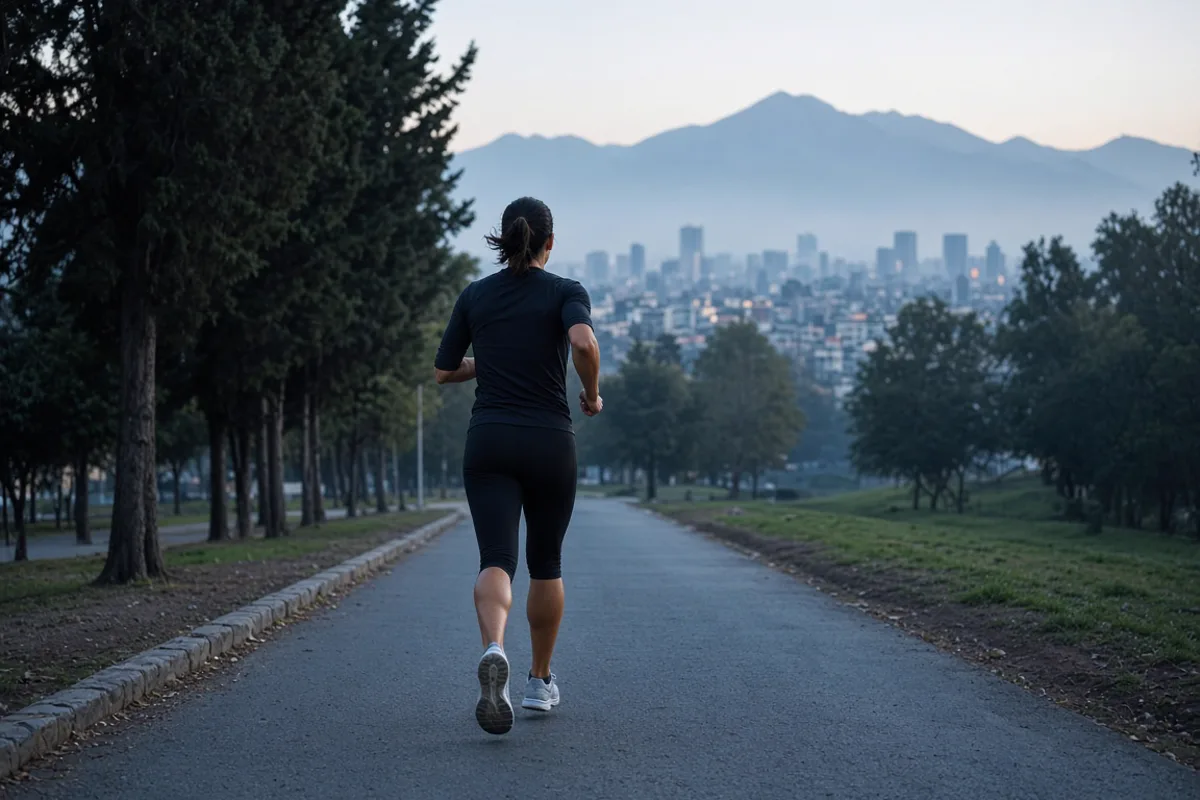 Persona corriendo en un camino al aire libre