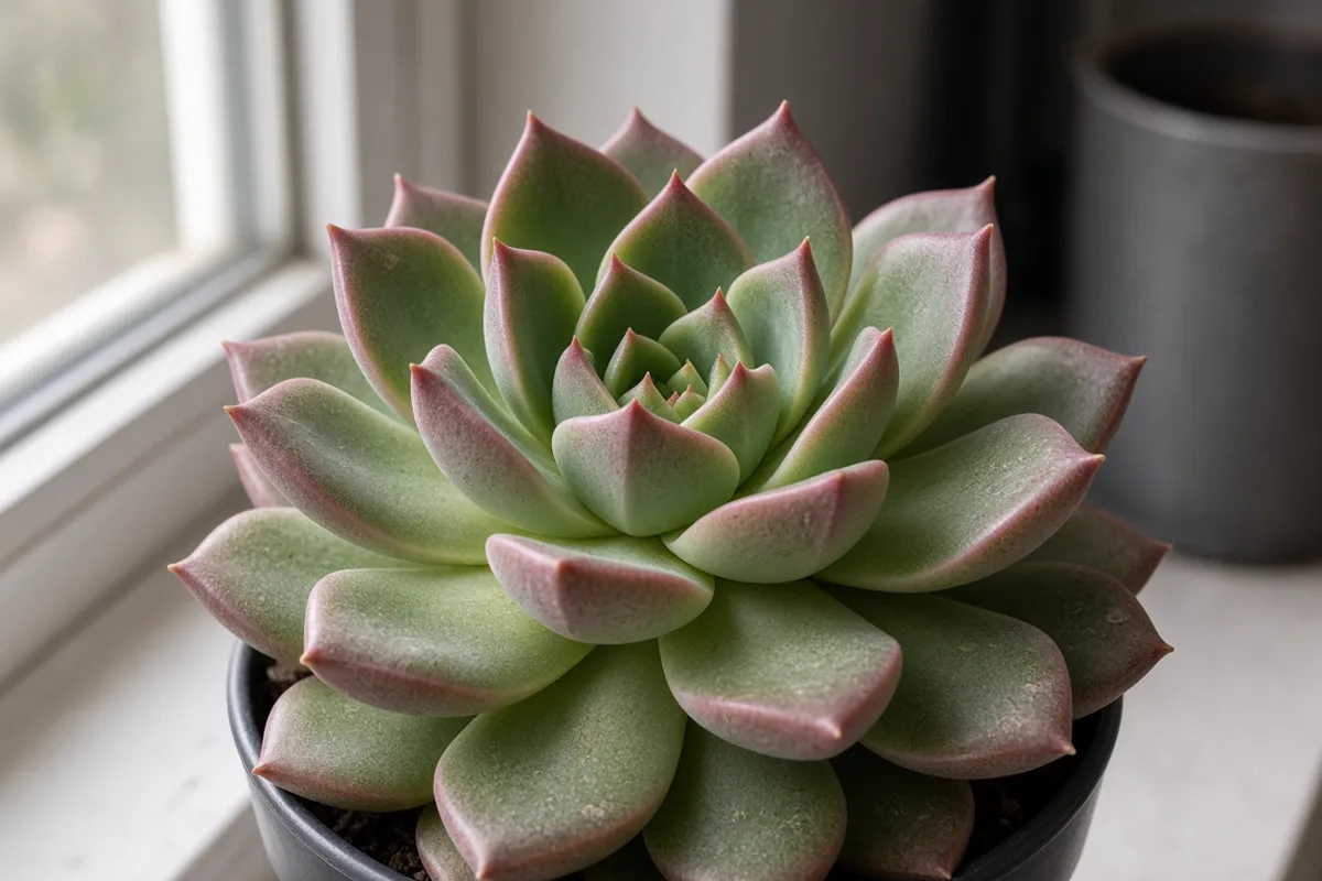 Planta suculenta cerca de una ventana