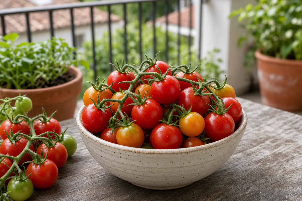 Tomates frescos recién cosechados